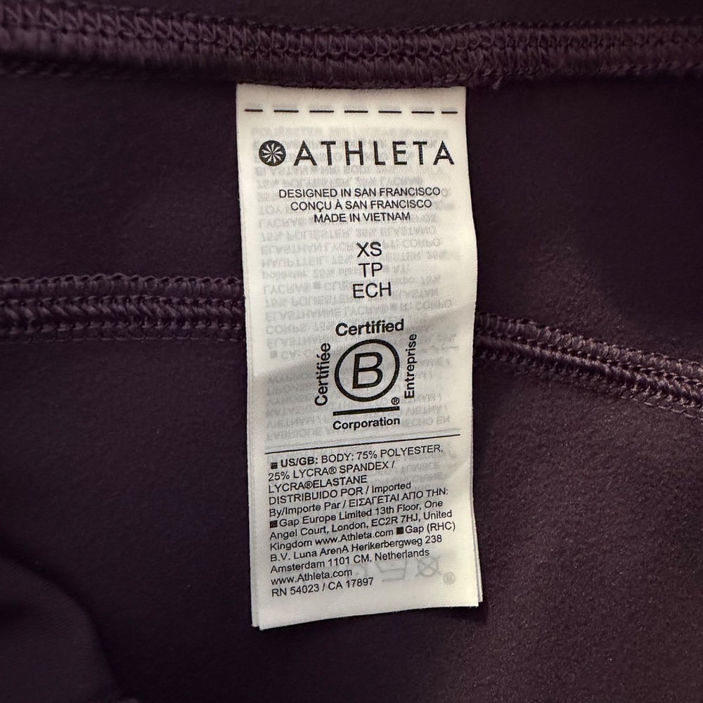 Athleta Rainier Jogger Womens XS Purple Athleisure Pants 27" Inseam Pockets - Picture 4 of 7